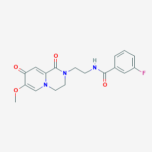 3-fluoro-N-(2-{7-methoxy-1,8-dioxo-1H,2H,3H,4H,8H-pyrido[1,2-a]pyrazin-2-yl}ethyl)benzamide - 1040659-59-3