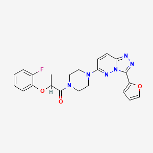 2-(2-fluorophenoxy)-1-{4-[3-(furan-2-yl)-[1,2,4]triazolo[4,3-b]pyridazin-6-yl]piperazin-1-yl}propan-1-one - 1060177-16-3