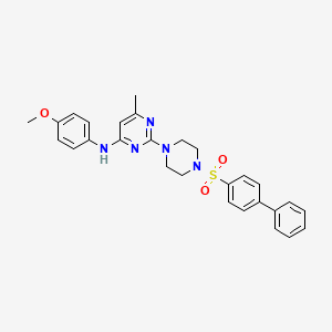 2-(4-{[1,1'-biphenyl]-4-sulfonyl}piperazin-1-yl)-N-(4-methoxyphenyl)-6-methylpyrimidin-4-amine - 946364-63-2