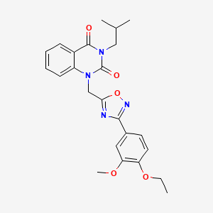 1-{[3-(4-ethoxy-3-methoxyphenyl)-1,2,4-oxadiazol-5-yl]methyl}-3-(2-methylpropyl)-1,2,3,4-tetrahydroquinazoline-2,4-dione - 1105222-29-4