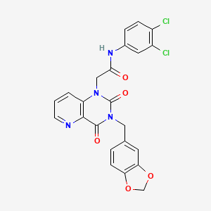 2-{3-[(2H-1,3-benzodioxol-5-yl)methyl]-2,4-dioxo-1H,2H,3H,4H-pyrido[3,2-d]pyrimidin-1-yl}-N-(3,4-dichlorophenyl)acetamide - 923195-19-1