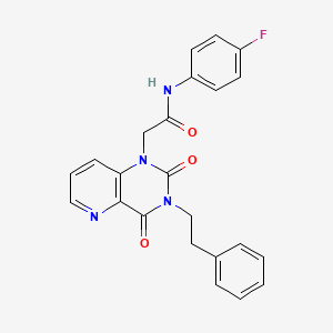 2-[2,4-dioxo-3-(2-phenylethyl)-1H,2H,3H,4H-pyrido[3,2-d]pyrimidin-1-yl]-N-(4-fluorophenyl)acetamide - 921566-27-0