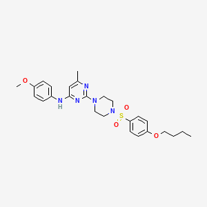 2-[4-(4-butoxybenzenesulfonyl)piperazin-1-yl]-N-(4-methoxyphenyl)-6-methylpyrimidin-4-amine - 946215-31-2