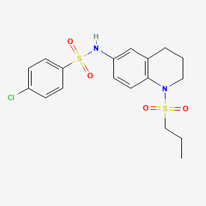 4-chloro-N-[1-(propane-1-sulfonyl)-1,2,3,4-tetrahydroquinolin-6-yl]benzene-1-sulfonamide - 946347-04-2