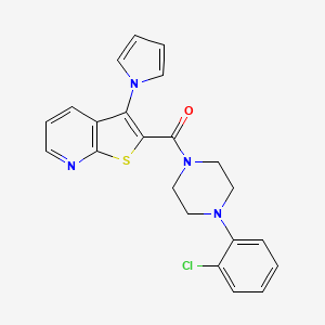 1-(2-chlorophenyl)-4-[3-(1H-pyrrol-1-yl)thieno[2,3-b]pyridine-2-carbonyl]piperazine - 1112385-35-9