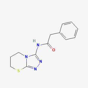 2-phenyl-N-{5H,6H,7H-[1,2,4]triazolo[3,4-b][1,3]thiazin-3-yl}acetamide - 946293-75-0