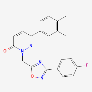 3(2H)-Pyridazinone, 6-(3,4-dimethylphenyl)-2-[[3-(4-fluorophenyl)-1,2,4-oxadiazol-5-yl]methyl]- - 1105196-47-1