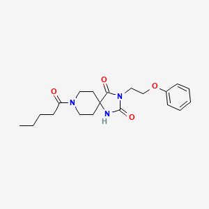 8-pentanoyl-3-(2-phenoxyethyl)-1,3,8-triazaspiro[4.5]decane-2,4-dione - 1021263-94-4