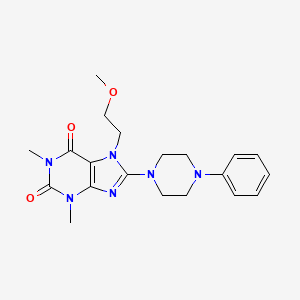 7-(2-methoxyethyl)-1,3-dimethyl-8-(4-phenylpiperazin-1-yl)-1H-purine-2,6(3H,7H)-dione - 578744-98-6