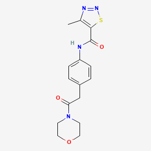 4-methyl-N-{4-[2-(morpholin-4-yl)-2-oxoethyl]phenyl}-1,2,3-thiadiazole-5-carboxamide - 1206995-12-1