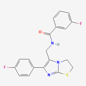 3-fluoro-N-{[6-(4-fluorophenyl)-2H,3H-imidazo[2,1-b][1,3]thiazol-5-yl]methyl}benzamide - 946294-83-3