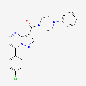 1-[7-(4-chlorophenyl)pyrazolo[1,5-a]pyrimidine-3-carbonyl]-4-phenylpiperazine - 1251690-99-9