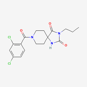 8-(2,4-dichlorobenzoyl)-3-propyl-1,3,8-triazaspiro[4.5]decane-2,4-dione - 1021210-54-7