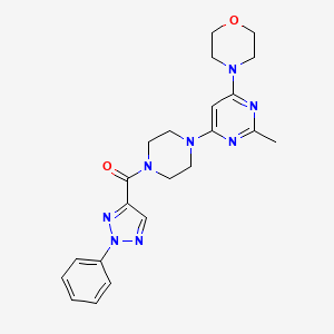 4-{2-methyl-6-[4-(2-phenyl-2H-1,2,3-triazole-4-carbonyl)piperazin-1-yl]pyrimidin-4-yl}morpholine - 1251545-64-8
