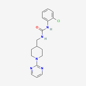 1-(2-chlorophenyl)-3-{[1-(pyrimidin-2-yl)piperidin-4-yl]methyl}urea - 1234840-76-6