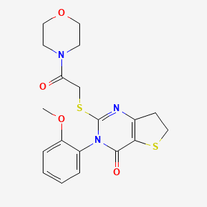 3-(2-methoxyphenyl)-2-((2-morpholino-2-oxoethyl)thio)-6,7-dihydrothieno[3,2-d]pyrimidin-4(3H)-one - 361158-23-8