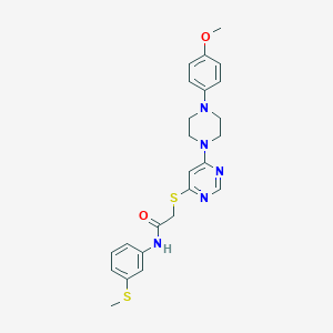 2-({6-[4-(4-methoxyphenyl)piperazin-1-yl]pyrimidin-4-yl}sulfanyl)-N-[3-(methylsulfanyl)phenyl]acetamide - 1251597-52-0