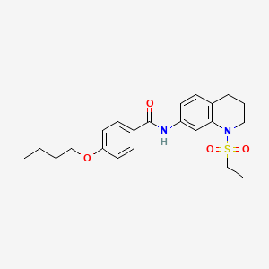 4-butoxy-N-[1-(ethanesulfonyl)-1,2,3,4-tetrahydroquinolin-7-yl]benzamide - 946299-89-4