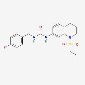 1-[(4-fluorophenyl)methyl]-3-[1-(propane-1-sulfonyl)-1,2,3,4-tetrahydroquinolin-7-yl]urea - 1203182-50-6