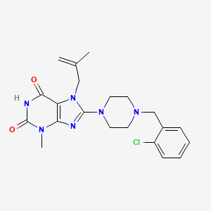 8-(4-(2-chlorobenzyl)piperazin-1-yl)-3-methyl-7-(2-methylallyl)-1H-purine-2,6(3H,7H)-dione - 878430-64-9