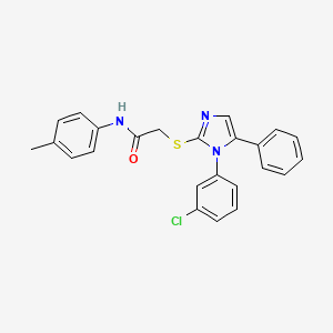 2-{[1-(3-chlorophenyl)-5-phenyl-1H-imidazol-2-yl]sulfanyl}-N-(4-methylphenyl)acetamide - 1207058-00-1