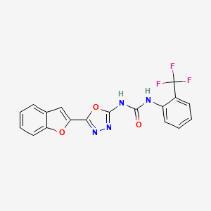 3-[5-(1-benzofuran-2-yl)-1,3,4-oxadiazol-2-yl]-1-[2-(trifluoromethyl)phenyl]urea - 1219906-92-9