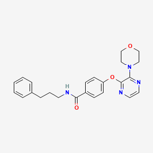 4-{[3-(morpholin-4-yl)pyrazin-2-yl]oxy}-N-(3-phenylpropyl)benzamide - 1115979-76-4