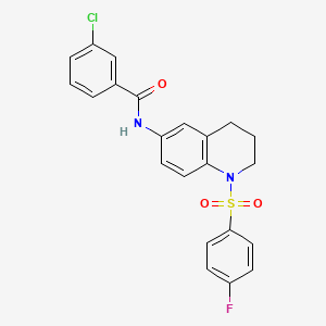 3-chloro-N-[1-(4-fluorobenzenesulfonyl)-1,2,3,4-tetrahydroquinolin-6-yl]benzamide - 946212-08-4