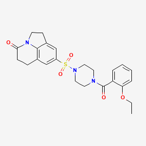 6-{[4-(2-ethoxybenzoyl)piperazin-1-yl]sulfonyl}-1-azatricyclo[6.3.1.0^{4,12}]dodeca-4(12),5,7-trien-11-one - 946310-56-1