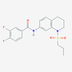 3,4-difluoro-N-[1-(propane-1-sulfonyl)-1,2,3,4-tetrahydroquinolin-7-yl]benzamide - 946292-29-1