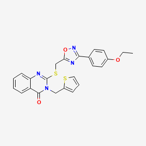 2-({[3-(4-ethoxyphenyl)-1,2,4-oxadiazol-5-yl]methyl}sulfanyl)-3-[(thiophen-2-yl)methyl]-3,4-dihydroquinazolin-4-one - 1021219-98-6