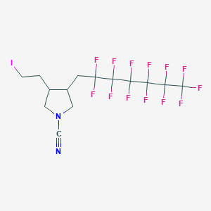 3-(2-Iodoethyl)-4-(1H,1H-perfluoroheptyl)pyrrolidine-1-carbonitrile - 1365808-06-5