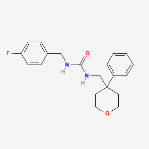 1-[(4-fluorophenyl)methyl]-3-[(4-phenyloxan-4-yl)methyl]urea - 1207002-13-8