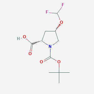 (2S,4S)-1-[(tert-butoxy)carbonyl]-4-(difluoromethoxy)pyrrolidine-2-carboxylic acid - 2380866-50-0