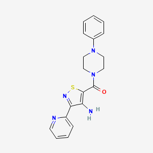 5-(4-phenylpiperazine-1-carbonyl)-3-(pyridin-2-yl)-1,2-thiazol-4-amine - 1251617-70-5