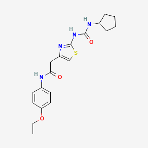 2-{2-[(cyclopentylcarbamoyl)amino]-1,3-thiazol-4-yl}-N-(4-ethoxyphenyl)acetamide - 921508-23-8