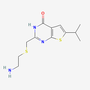 2-(((2-aminoethyl)thio)methyl)-6-isopropylthieno[2,3-d]pyrimidin-4(3H)-one - 1144454-29-4