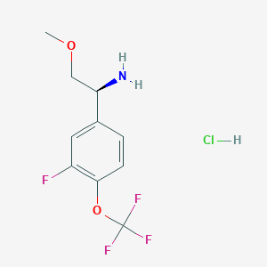 (S)-1-(3-Fluoro-4-(trifluoromethoxy)phenyl)-2-methoxyethan-1-amine hydrochloride - 1646543-17-0