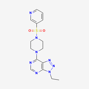 1-{3-ethyl-3H-[1,2,3]triazolo[4,5-d]pyrimidin-7-yl}-4-(pyridine-3-sulfonyl)piperazine - 1070862-17-7