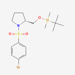 (R)-1-(4-Bromobenzenesulfonyl)-2-(tert-butyldimethylsilanyloxymethyl)pyrrolidine - 936727-81-0