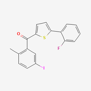 (5-(2-Fluorophenyl)thiophen-2-yl)(5-iodo-2-methylphenyl)methanone - 2070015-36-8