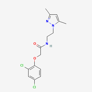 2-(2,4-dichlorophenoxy)-N-[2-(3,5-dimethyl-1H-pyrazol-1-yl)ethyl]acetamide - 1179437-12-7
