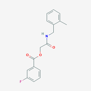 {[(2-methylphenyl)methyl]carbamoyl}methyl 3-fluorobenzoate - 1794909-54-8