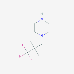 1-(3,3,3-trifluoro-2,2-dimethylpropyl)piperazine - 1890539-80-6