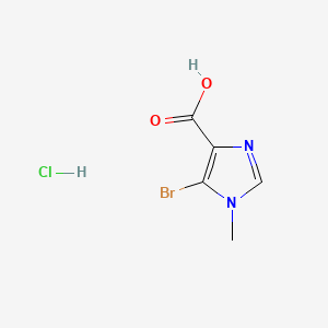 5-bromo-1-methyl-1H-imidazole-4-carboxylic acid hydrochloride - 2866334-42-9