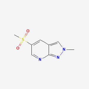5-methanesulfonyl-2-methyl-2H-pyrazolo[3,4-b]pyridine - 2839157-85-4