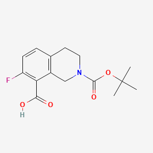 2-[(tert-butoxy)carbonyl]-7-fluoro-1,2,3,4-tetrahydroisoquinoline-8-carboxylicacid - 2248280-85-3