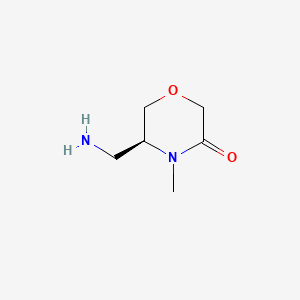 (5S)-5-(aminomethyl)-4-methylmorpholin-3-one - 2866254-29-5
