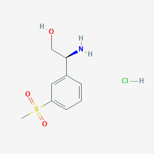 (S)-2-Amino-2-(3-(methylsulfonyl)phenyl)ethan-1-olhydrochloride - 2554776-05-3