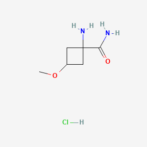 1-amino-3-methoxycyclobutane-1-carboxamidehydrochloride,Mixtureofdiastereomers - 2839139-20-5